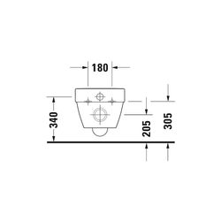 Duravit Wand-WC Vero Air 570x370x355mm, Weiß Hochglanz, 4,5l, Tiefspüler, rimless, ... DURAVIT-2525090000 4053424178974 (Abb. 1)