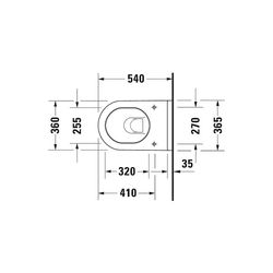 Duravit Starck 3 WC-Sitz D-shaped, Weiß Hochglanz 370x38x436mm, ohne Absenkautomati... DURAVIT-0063810000 4021534224171 (Abb. 1)