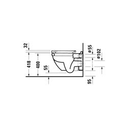 Duravit Starck 3 WC-Sitz D-shaped, Weiß HG 370x43x431mm mit Absenkauto. Sitzgarnitu... DURAVIT-0063890000 4021534386190 (Abb. 1)