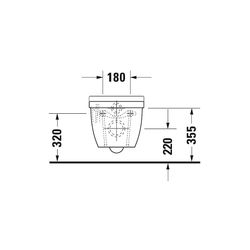 Duravit Starck 3 WC-Sitz D-shaped, Weiß Hochglanz 370x38x436mm, ohne Absenkautomati... DURAVIT-0063810000 4021534224171 (Abb. 1)