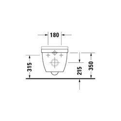 Duravit Starck 3 Wand-WC 540x365x375mm, Weiß Hochglanz, 4,5l, WonderGliss, Tiefspü... DURAVIT-25270900001 4021534984808 (Abb. 1)
