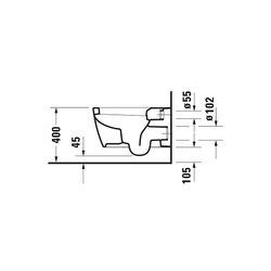 Duravit ME by Starck Wand-WC 570x370x355mm, Weiß Hochglanz, 4,5l, Tiefspüler, gesch... DURAVIT-2528090000 4021534966736 (Abb. 1)