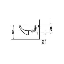 Duravit Architec Wandbidet 580x365x290mm, Weiß Hochglanz, 1 HL, HLB, Überlauf, verd... DURAVIT-2531150000 4021534434389 (Abb. 1)