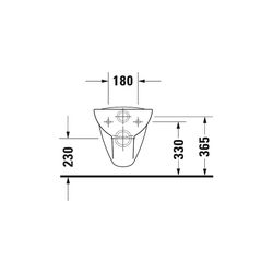 Duravit D-Code Wand-WC 545x355x355mm, Weiß Hochglanz, 4,5l, Tiefspüler, geschlossen... DURAVIT-2535090000 4021534842757 (Abb. 1)