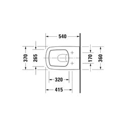 Duravit DuraStyle Wand-WC 540x370x345mm, Weiß Hochglanz, 4,5l, Tiefspüler, geschlos... DURAVIT-2536090000 4021534854415 (Abb. 1)