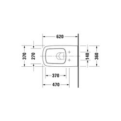 Duravit DuraStyle Wand-WC 620x370x345mm, Weiß Hochglanz, 4,5l, Tiefspüler, geschlos... DURAVIT-2537090000 4021534854439 (Abb. 1)