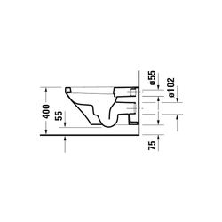 Duravit DuraStyle Wand-WC 620x370x345mm, Weiß Hochglanz, 4,5l, Tiefspüler, geschlos... DURAVIT-2537090000 4021534854439 (Abb. 1)