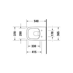Duravit DuraStyle Wand-WC 540x370x350mm, Weiß Hochglanz, 4,5l, WonderGliss, Tiefsp... DURAVIT-25380900001 4021534863011 (Abb. 1)