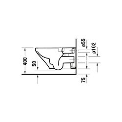 Duravit DuraStyle Wand-WC 620x370x350mm, Weiß Hochglanz, 4,5l, Tiefspüler, rimless,... DURAVIT-2542090000 4021534924279 (Abb. 1)