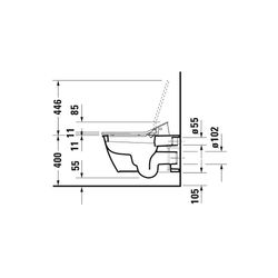 Duravit SensoWash Slim Dusch-WC 539x373mm, Weiß, Absenkautomatik, Fernbedienun... DURAVIT-611000002304300 4053424688756 (Abb. 1)