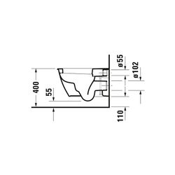 Duravit Darling New Wand-WC 540x365x345mm, Weiß Hochglanz, 4,5l, Tiefspüler, geschl... DURAVIT-2545090000 4021534606489 (Abb. 1)