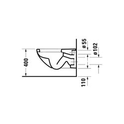 Duravit Architec Wand-WC 575x365x310mm, Weiß Hochglanz, 4,5l, Tiefspüler, geschloss... DURAVIT-2546090064 4021534836329 (Abb. 1)