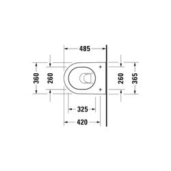 Duravit Darling New Wand-WC 485x365x345mm, Weiß Hochglanz, 4,5l, WonderGliss, Tief... DURAVIT-25490900001 4021534812354 (Abb. 1)