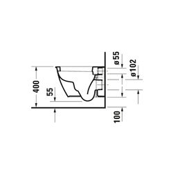 Duravit Darling New Wand-WC 485x365x345mm, Weiß Hochglanz, 4,5l, WonderGliss, Tief... DURAVIT-25490900001 4021534812354 (Abb. 1)