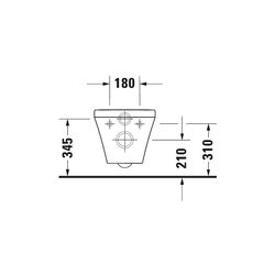 Duravit DuraStyle Wand-WC 540x370x355mm, Weiß Hochglanz, 4,5l, Tiefspüler, rimless,... DURAVIT-2551090000 4021534952791 (Abb. 1)