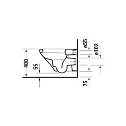 Duravit DuraStyle Wand-WC 540x370x345mm, Weiß Hochglanz, 4,5l, HygieneGlaze, Tiefsp... DURAVIT-2552092000 4053424325453 (Abb. 1)
