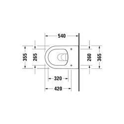 Duravit Darling New Wand-WC 540x365x340mm, Weiß Hochglanz, 4,5l, WonderGliss, Tief... DURAVIT-25570900001 4021534955662 (Abb. 1)