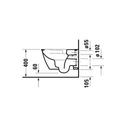 Duravit Darling New Wand-WC 540x365x340mm, Weiß Hochglanz, 4,5l, WonderGliss, Tief... DURAVIT-25570900001 4021534955662 (Abb. 1)