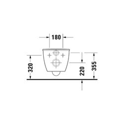 Duravit Darling New Wand-WC 540x365x340mm, Weiß Hochglanz, 4,5l, WonderGliss, Tief... DURAVIT-25570900001 4021534955662 (Abb. 1)