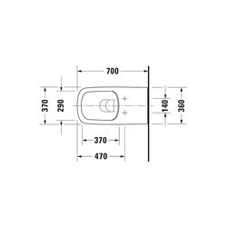 Duravit DuraStyle Wand-WC 700x370x360mm, Weiß Hochglanz, 4,5l, HygieneGlaze, Tiefsp... DURAVIT-2559092000 4053424324692 (Abb. 1)