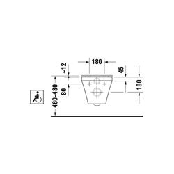 Duravit DuraStyle Wand-WC 700x370x360mm, Weiß Hochglanz, 4,5l, HygieneGlaze, Tiefsp... DURAVIT-2559092000 4053424324692 (Abb. 1)