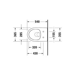 Duravit No.1 Wand-WC 540x365x350mm, Weiß Hochglanz, 4,5l, Tiefspüler, rimless, waag... DURAVIT-2562090000 4053424051710 (Abb. 1)