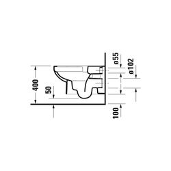 Duravit No.1 Wand-WC 540x365x350mm, Weiß Hochglanz, 4,5l, Tiefspüler, rimless, waag... DURAVIT-2562090000 4053424051710 (Abb. 1)