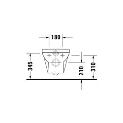 Duravit No.1 Wand-WC 540x365x350mm, Weiß Hochglanz, 4,5l, Tiefspüler, rimless, waag... DURAVIT-2562090000 4053424051710 (Abb. 1)