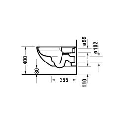 Duravit Architec Wand-WC 575x365x320mm, Weiß Hochglanz, 4,5l, HygieneGlaze, Tiefspü... DURAVIT-2572092000 4053424566405 (Abb. 1)