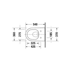Duravit D-Neo Wand-WC 540x370x360mm, Weiß Hochglanz, 4,5l, Tiefspüler, rimless, Dur... DURAVIT-2577090000 4063382016928 (Abb. 1)