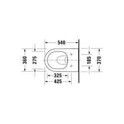 Duravit D-Neo Wand-WC 540x370x360mm, Weiß Hochglanz, 4,5l, Tiefspüler, rimless, waa... DURAVIT-2578090000 4063382016959 (Abb. 1)