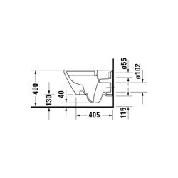 Duravit D-Neo Wand-WC 540x370x360mm, Weiß Hochglanz, 4,5l, Tiefspüler, rimless, waa... DURAVIT-2578090000 4063382016959 (Abb. 1)