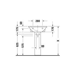 Duravit Waschtisch Darling New 480x550x175mm wandh. Weiß Hochglanz, Halbrund, Wond... DURAVIT-26215500001 4021534606120 (Abb. 1)