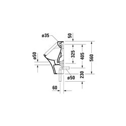 Duravit DuraStyle Urinal 340x300x560mm Weiß Hochglanz WonderGliss, geschlossen, Ab... DURAVIT-28043000001 4021534863806 (Abb. 1)