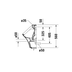 Duravit DuraStyle Elektronisches Urinal 340x300x580mm, Weiß Hochglanz, WonderGliss... DURAVIT-28043100931 4021534923395 (Abb. 1)