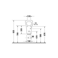 Duravit DuraStyle Elektronisches Urinal 340x300x580mm, Weiß Hochglanz, WonderGliss... DURAVIT-28043100931 4021534923395 (Abb. 1)