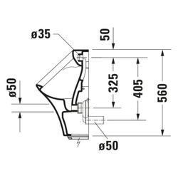 Duravit DuraStyle Elektronisches Urinal 340x300x580mm, Weiß Hochglanz, HygieneGlaze... DURAVIT-2804312093 4053424325583 (Abb. 1)