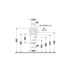 Duravit DuraStyle Elektronisches Urinal 340x300x580mm, Weiß Hochglanz, HygieneGlaze... DURAVIT-2806312093 4053424325354 (Abb. 1)