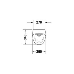 Duravit Wasserloses Urinal DuraStyle 340x300x560mm, Weiß Hochglanz, mit Befestigung... DURAVIT-2808300000 4021534870927 (Abb. 1)