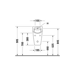 Duravit ME by Starck Urinal 350x300x585mm Weiß Hochglanz Rimless, Absauger, Zulauf ... DURAVIT-2809300000 4021534993251 (Abb. 1)