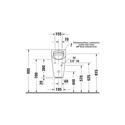 Duravit ME by Starck Elektronisches Urinal 350x300x605mm, Weiß Hochglanz, Batterie,... DURAVIT-2809310000 4053424052373 (Abb. 1)