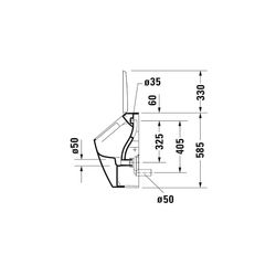 Duravit ME by Starck Urinal 350x300x585mm Weiß Hochglanz Rimless, Absauger, für Dec... DURAVIT-2812300000 4053424506593 (Abb. 1)