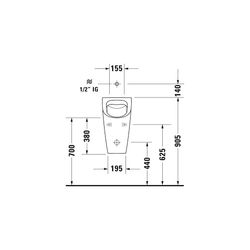 Duravit ME by Starck Urinal 350x300x585mm Weiß Hochglanz Rimless, Absauger, senkrec... DURAVIT-2815300000 4053424056173 (Abb. 1)