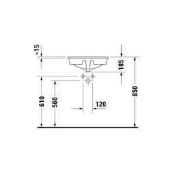 Duravit Design Classics Einbauwaschtisch 480x480x185mm, Weiß Hochglanz, mit HLB/Übe... DURAVIT-5220480000 4021534138966 (Abb. 1)