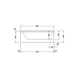 Duravit Starck Wannen Badewanne 485x900x1800mm, 301l, Weiß glänzend, Rechtecki... DURAVIT-700050000000000 4021534306372 (Abb. 1)