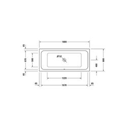 Duravit D-Code Badewanne 420x800x1800mm, 150l, Weiß glänzend, Rechteckig, Einb... DURAVIT-700101000000000 4021534386534 (Abb. 1)