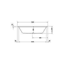 Duravit D-Code Badewanne 420x800x1800mm, 150l, Weiß glänzend, Rechteckig, Einb... DURAVIT-700101000000000 4021534386534 (Abb. 1)