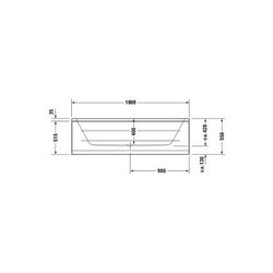 Duravit D-Code Badewanne 420x800x1800mm, 150l, Weiß glänzend, Rechteckig, Einb... DURAVIT-700101000000000 4021534386534 (Abb. 1)