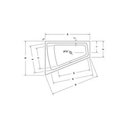 Duravit Paiova Badewanne 485x1300x1700mm, 235l, Weiß glänzend, Trapezförmig, E... DURAVIT-700214000000000 4021534586798 (Abb. 1)