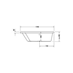 Duravit Paiova Badewanne 485x1300x1700mm, 235l, Weiß glänzend, Trapezförmig, E... DURAVIT-700214000000000 4021534586798 (Abb. 1)